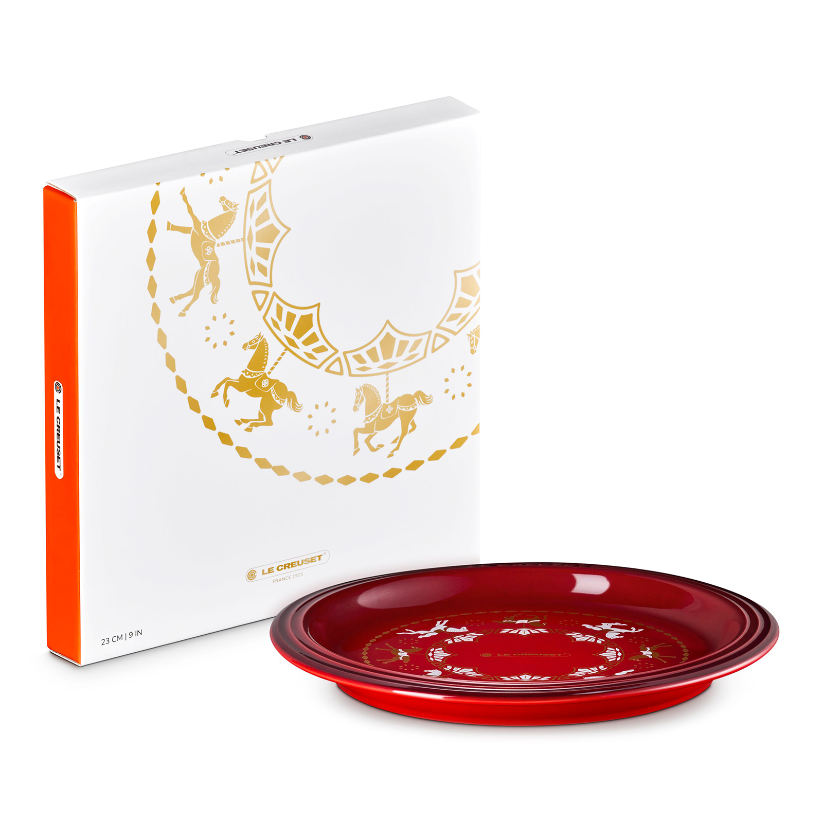 レジェ・プレート 23cm ホース デカール チェリーレッド