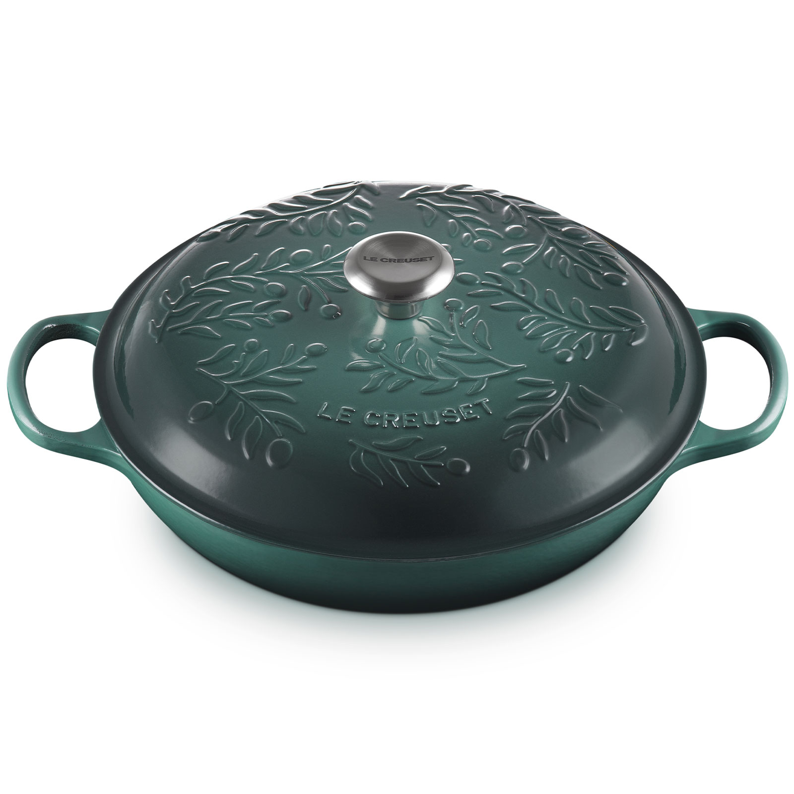 ルクルーゼLE CREUSETソーシエオリーブブランチレリーフ☆アーティチョーク ソーシエ 21cm オリーブブランチレリーフ アーティチョーク