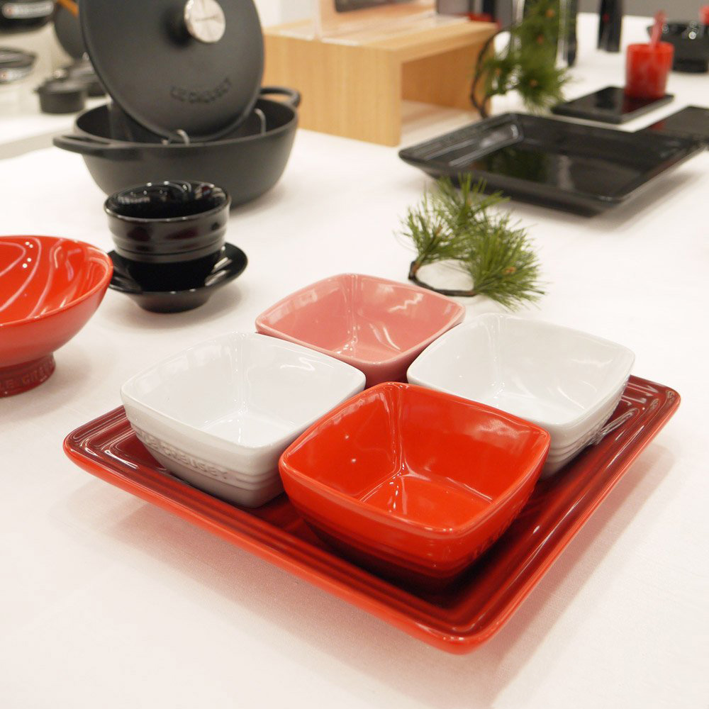 LE CREUSET★スクエアプレート角皿4点セット LE CREUSET☆スクエアプレート角皿4点セット