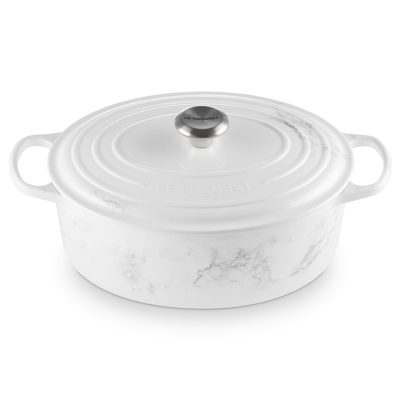 【美品】LE CREUSET　ココット オーバル　ホワイト　27cm ビンテージ 美品】LE CREUSETココット オーバルホワイト27cm ビンテージ