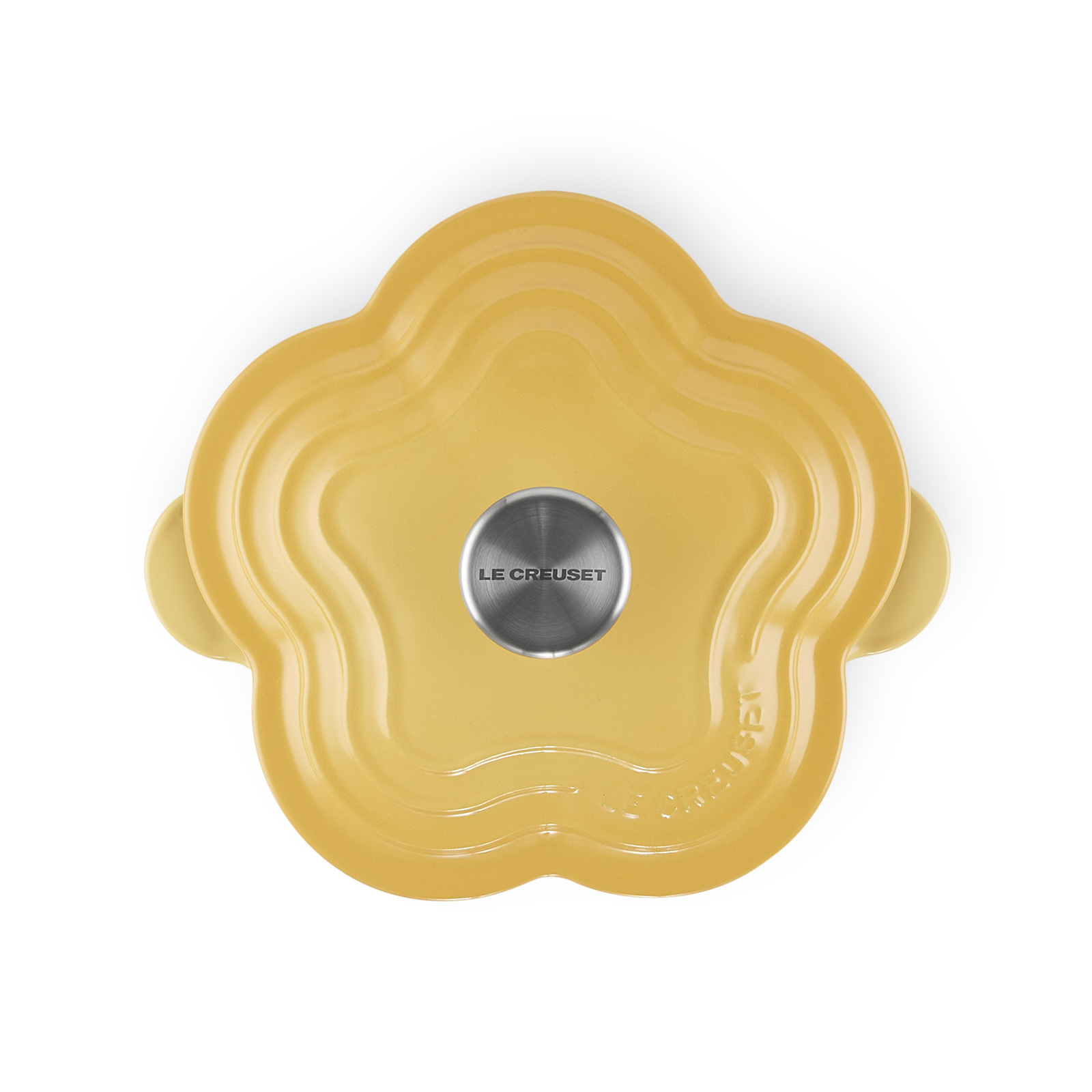 ル・クルーゼ　ココットフルール　ハニー　20cm ココット・フルール ハニー (シルバーツマミ) | 両手鍋 ｜ル