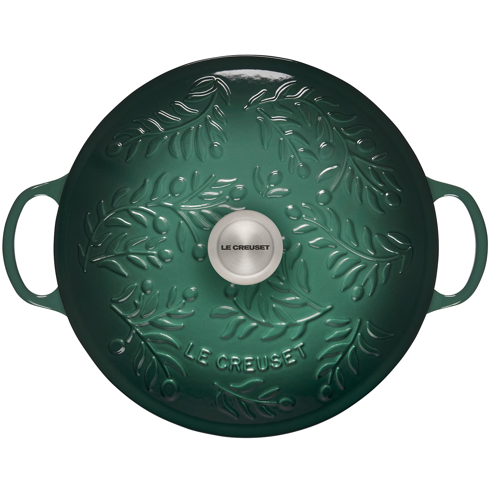 【新品】ルクルーゼ　マルミット オリーブブランチレリーフ 28cm シグニチャー マルミット 28cm オリーブブランチレリーフ