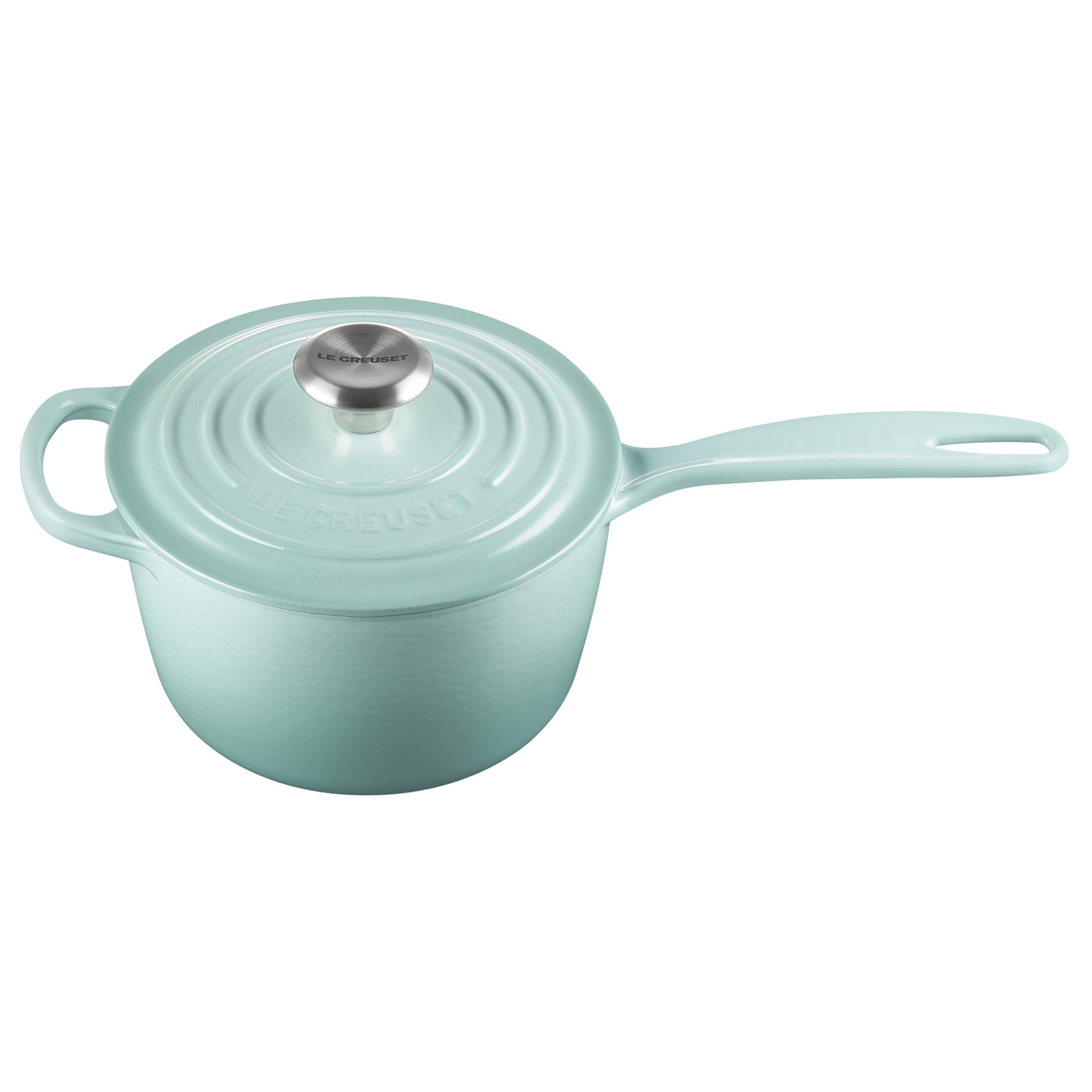 ルクルーゼ　シグニチャー　ソースパン　シルバーツマミ　16cm シグニチャー ソースパン 16cm セージ (シルバーツマミ)[パッケージ