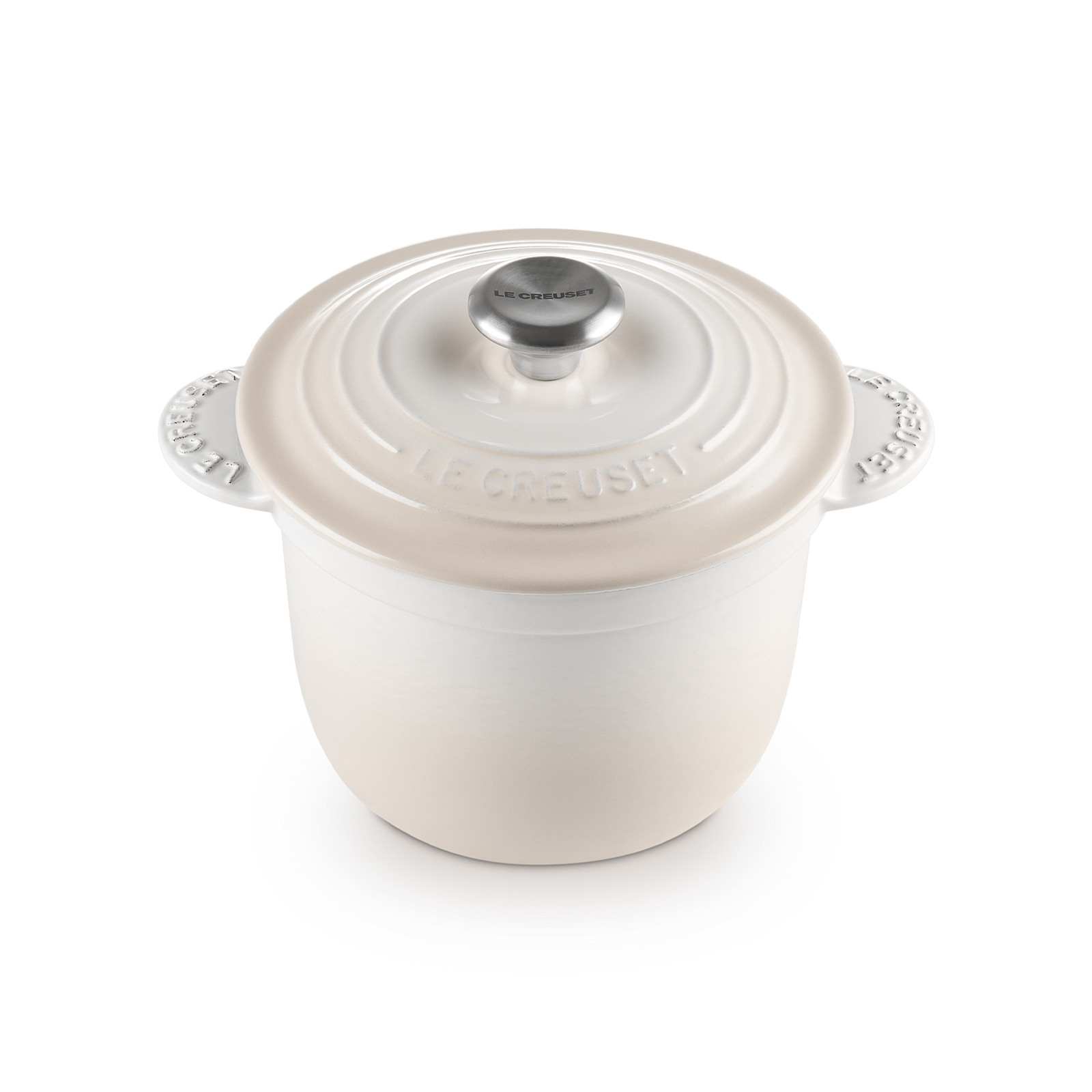 LE CREUSET ル・クルーゼココットエブリィ18cmクリーム色 ココット・エブリィ 18 メレンゲ (シルバーツマミ) | ココット