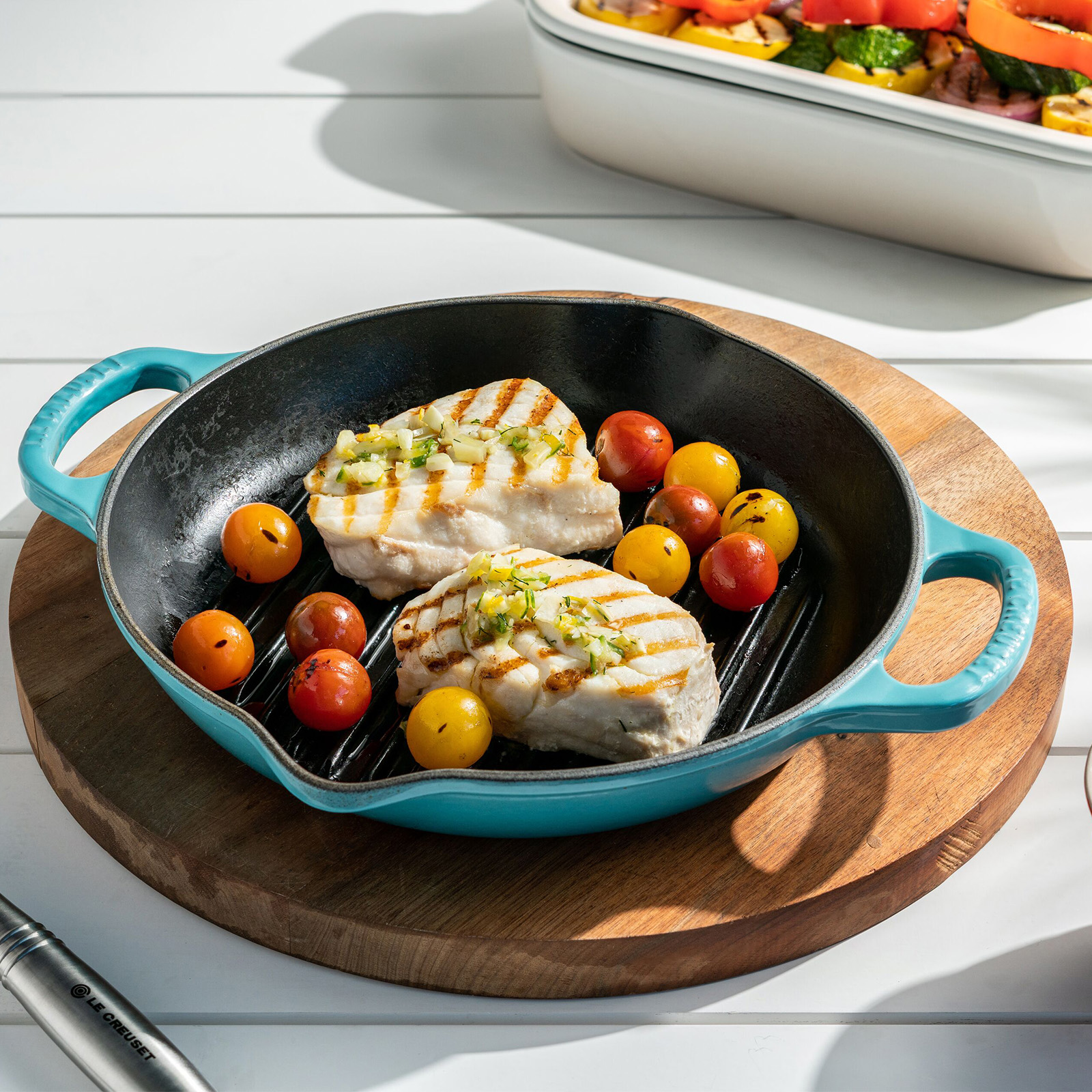 ルクルーゼ　シグニチャー ディープ・ラウンド・グリル 25cm シーソルト シグニチャー ディープ・ラウンド・グリル 25cm シーソルト