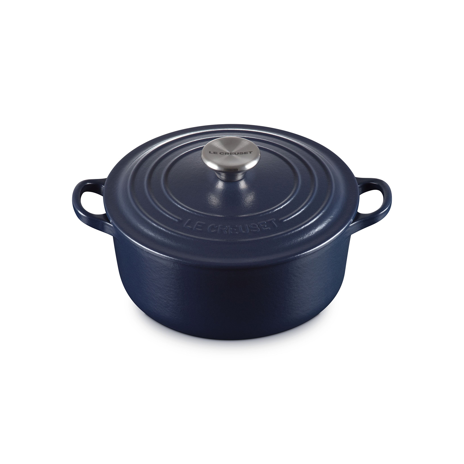 フランス製　 ル・クルーゼ 20cm 黒 ブラックマット シルバーツマミ フランス製 ル・クルーゼ 20cm 黒 ブラックマット シルバーツマミ BBIQ