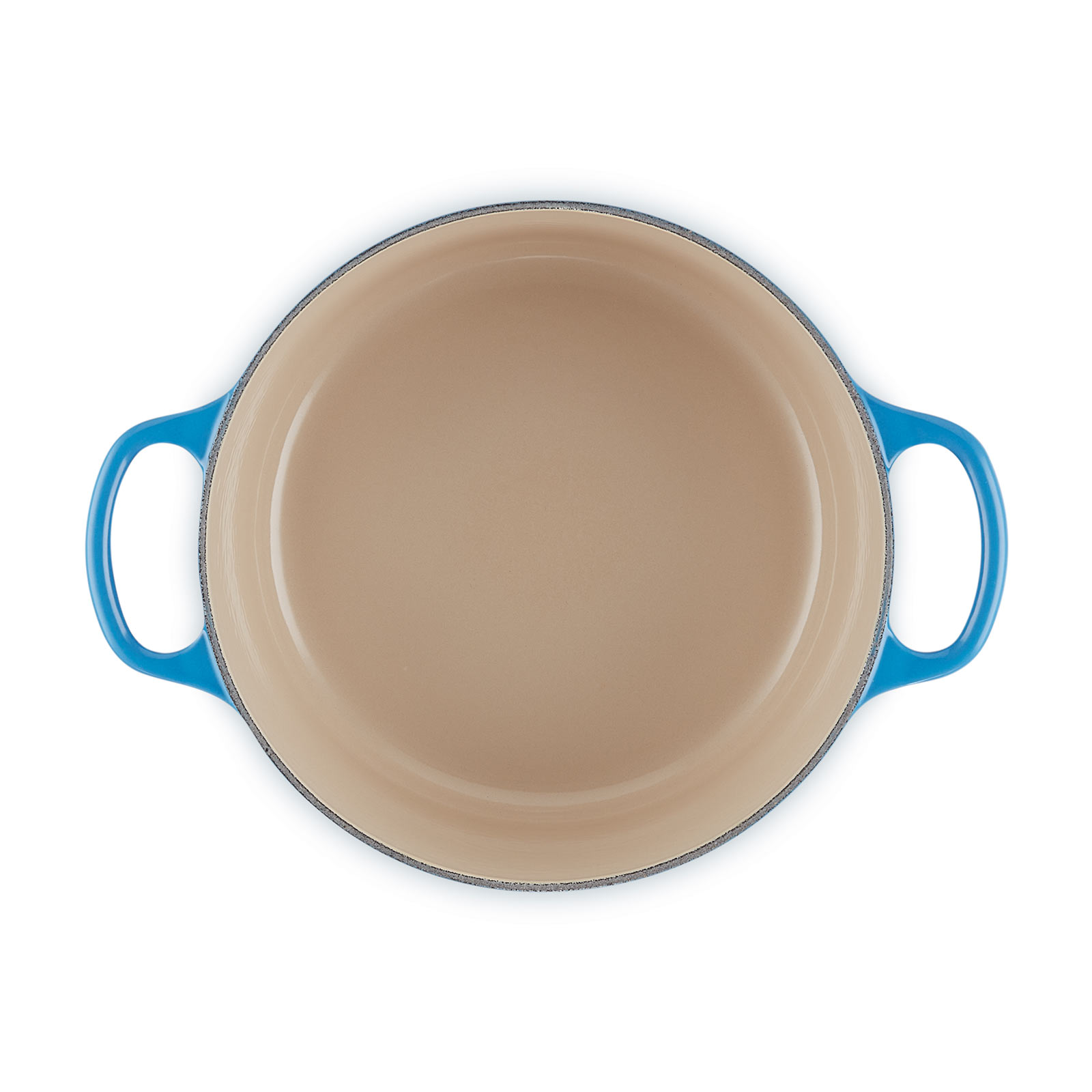 ルクルーゼ　ココット・ロンド 22cm アズールブルー (シルバーツマミ) シグニチャー ココット・ロンド 22cm アズールブルー (シルバー