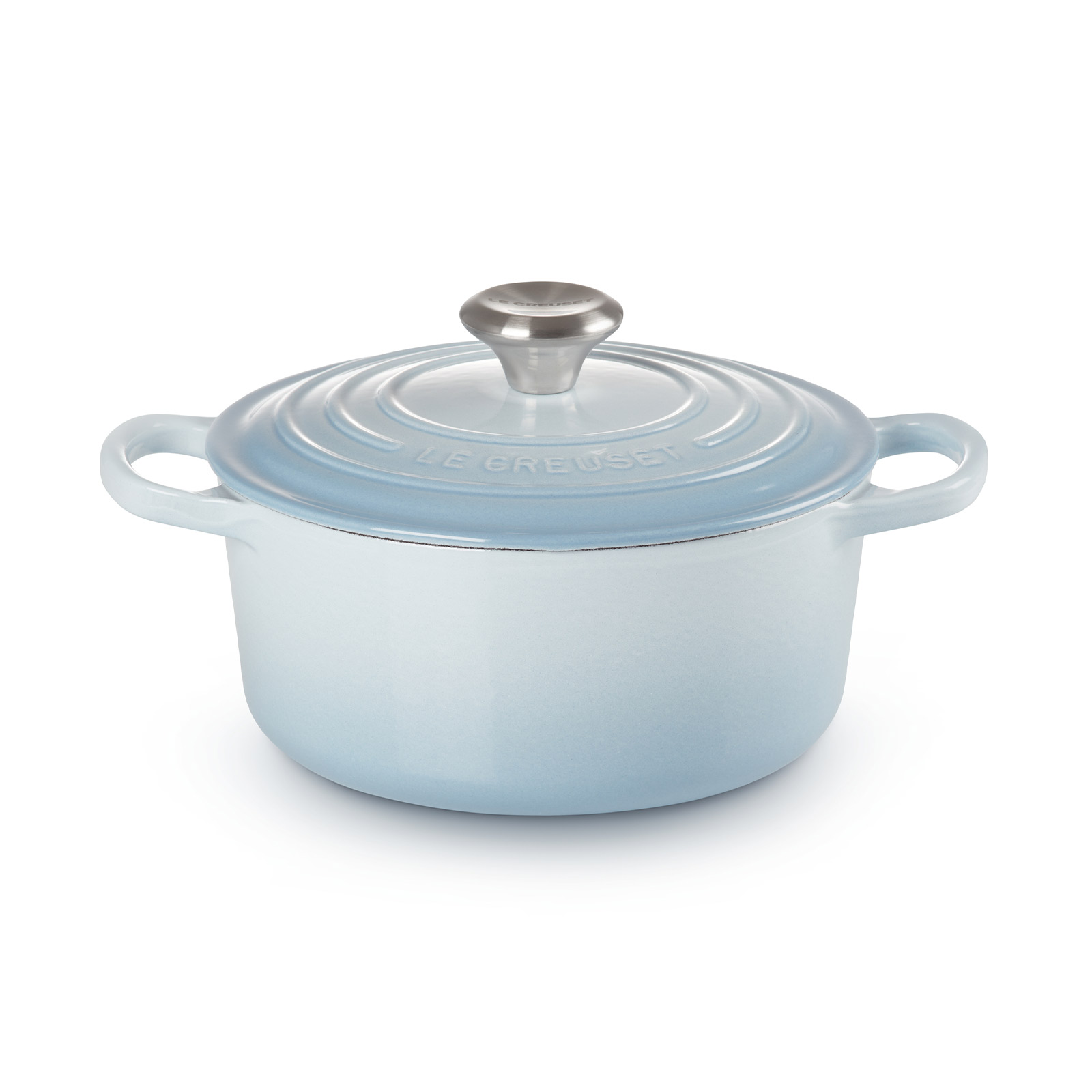 夜*桜様 【新品未使用】LE CREUSET　ココット ロンド コースタルブルー シグニチャー ココット・ロンド 18cm コースタルブルー