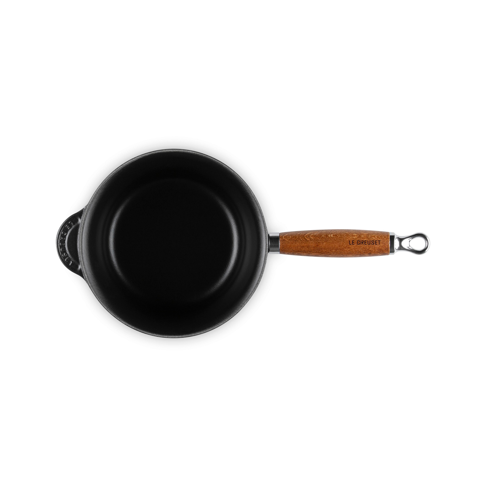 ソースパン 18cm (ウッドハンドル) マットブラック (ブラックマット