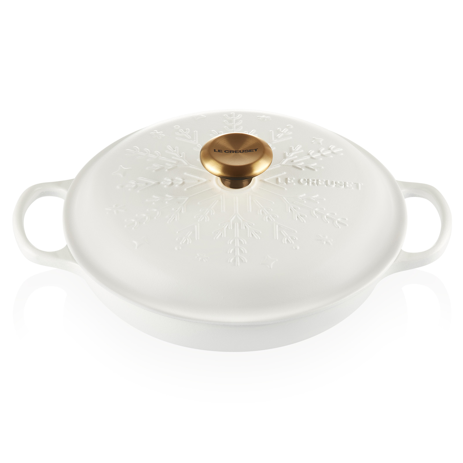 ルクルーゼ ビュッフェ キャセロール 26cm スノーフレークレリーフ