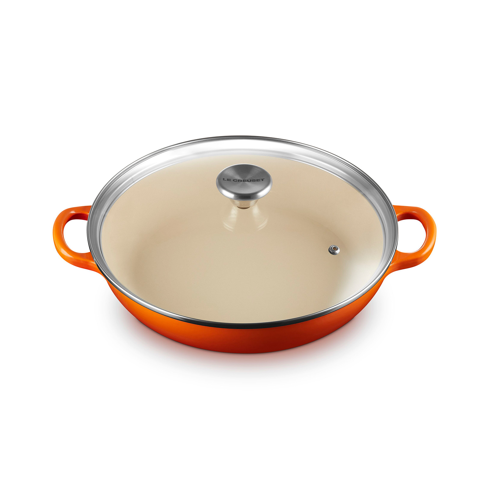 ル・クルーゼ　ビュッフェキャセロール　オレンジ　26センチ ビュッフェ・キャセロール 26cm オレンジ (ブラックツマミ