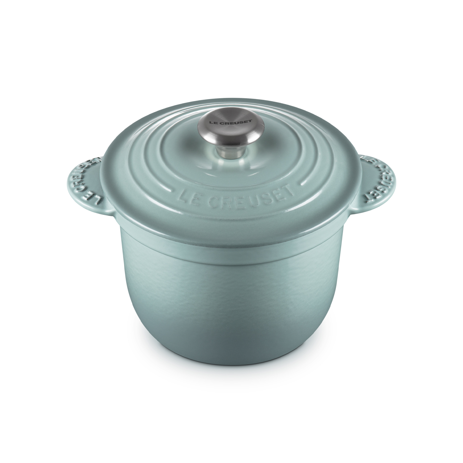 ルクルーゼ　ココット・エブリィ 18 シーソルト (ブラックマットホーロー) ココット・エブリィ 18 マットブラック (シルバーツマミ