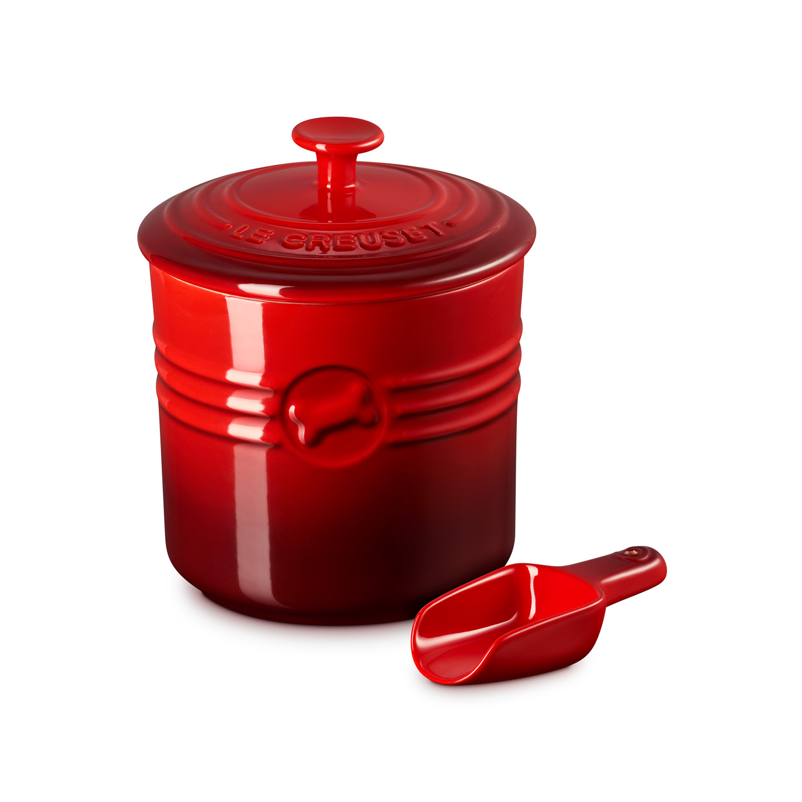 箱無し未使用品　ル・クルーゼ　ペットフードコンテナー（スクープ付き） ペットフード・コンテナー （スクープ付き） ル・クルーゼ