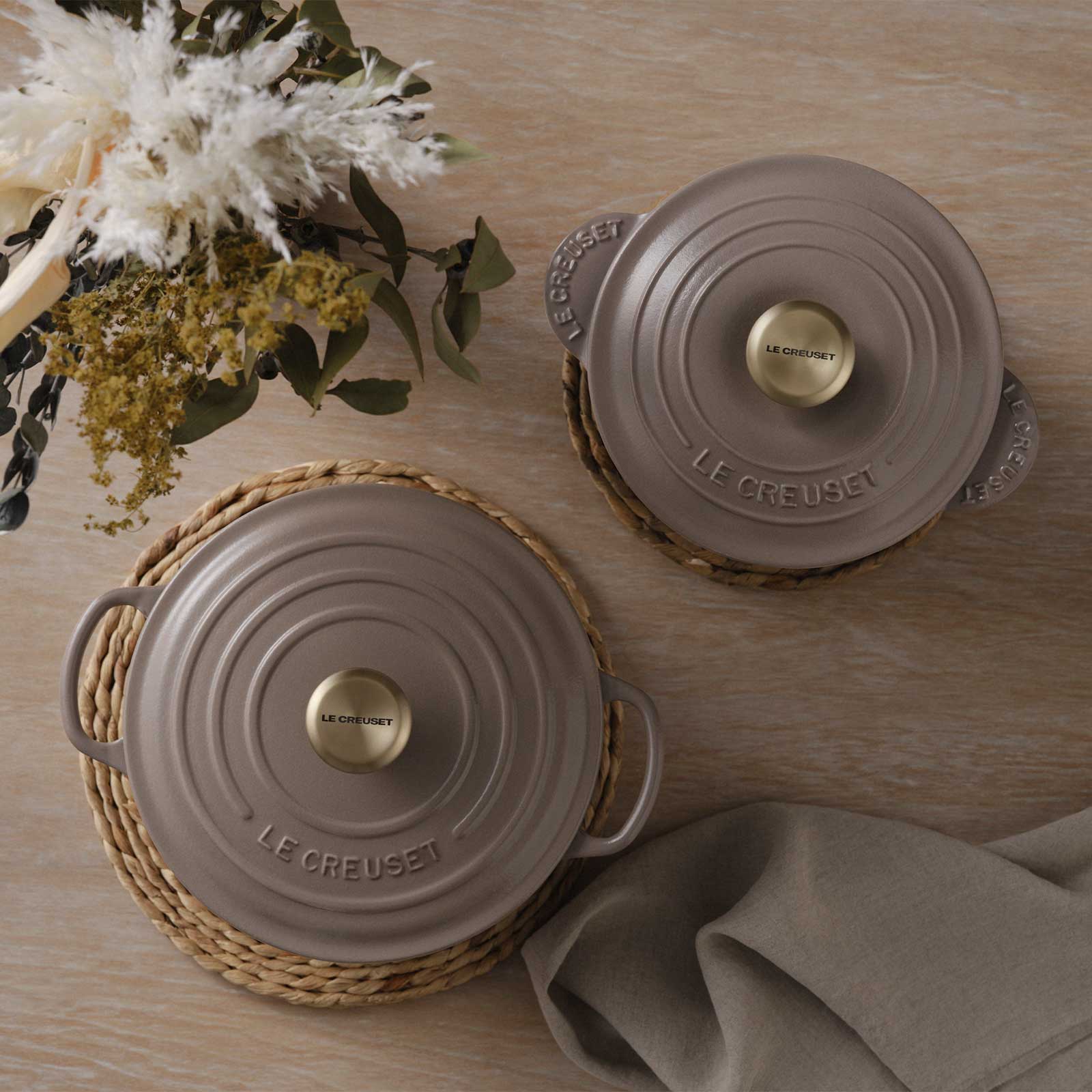 ココット・エブリィ 18 サイザル (ライトゴールドツマミ) | 両手鍋