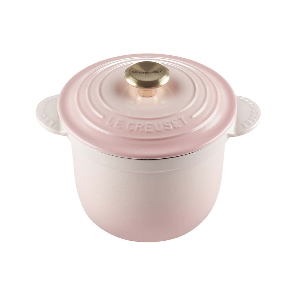 ココット・エブリィ 18 シェルピンク (ライトゴールドツマミ) | 両手鍋