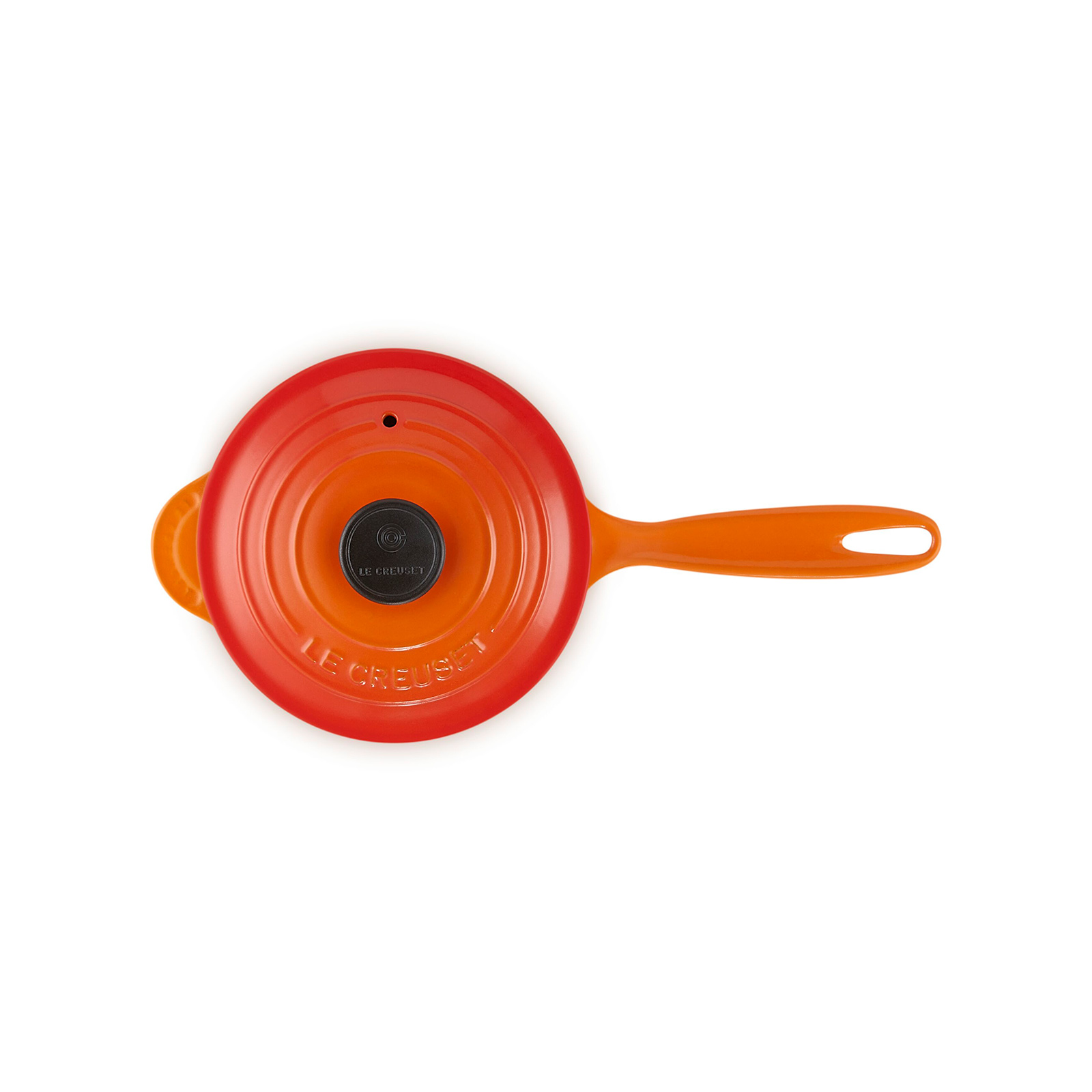 ソースパン 16cm オレンジ (ブラックツマミ) | 片手鍋 ｜ル