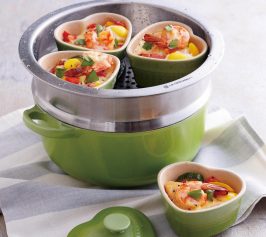 野菜と魚介の蒸しココット ル クルーゼ Le Creuset