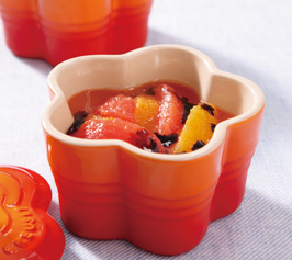 トマトとオレンジの前菜　バルサミコソースかけの作り方