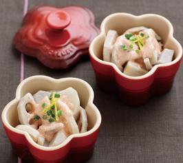 里いもとレンコンのタラモサラダ