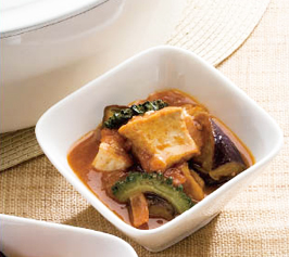 厚揚げと夏野菜のトマト煮