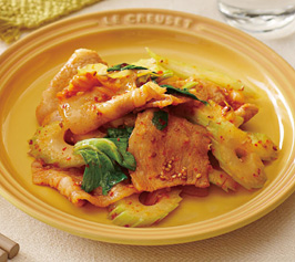 セロリの豚キムチ