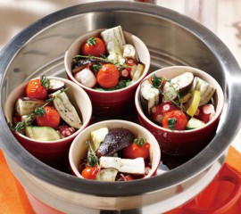 タコと夏野菜の洋風蒸し