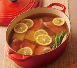 金目鯛と焼き豆腐のレモン鍋の作り方