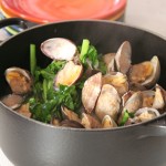 あさりと⻘菜の蒸し煮
