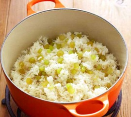 ふきとしらすの炊き込みごはん