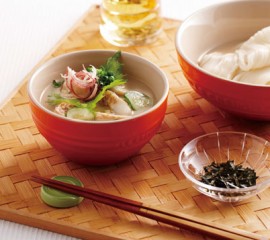 しょうがの野菜だしで作る冷汁そうめん