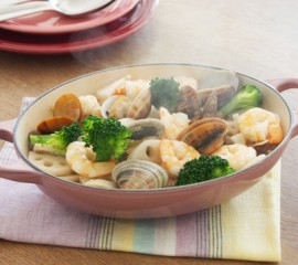 いろいろ野菜とえび、あさりのナンプラー蒸し