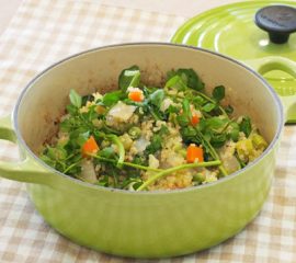キヌアと春野菜のひと鍋ホットサラダ