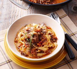 牛肉のラグーパスタ