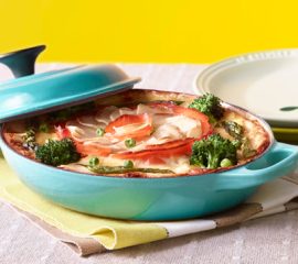 春野菜のサーモンプディング