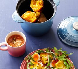 ブロッコリーのスープ・ベイクドスィートポテトサラダ