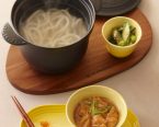 釜茹でうどんと鶏の南蛮風・オクラのごま和え