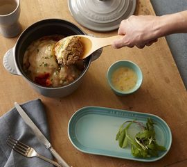 スコップハンバーグ・コーンスープ